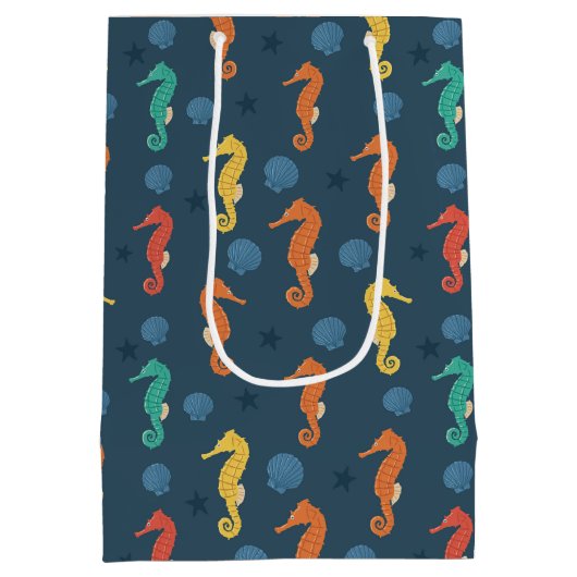 Seahorse Pattern Medium Cadeauzakje (Achterkant)