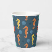 Seahorse Pattern Papieren Bekers (Links)