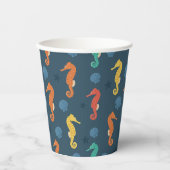 Seahorse Pattern Papieren Bekers (Voorkant)