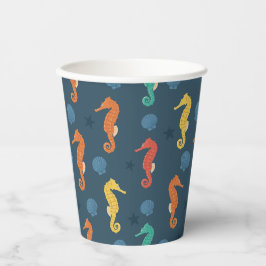 Seahorse Pattern Papieren Bekers