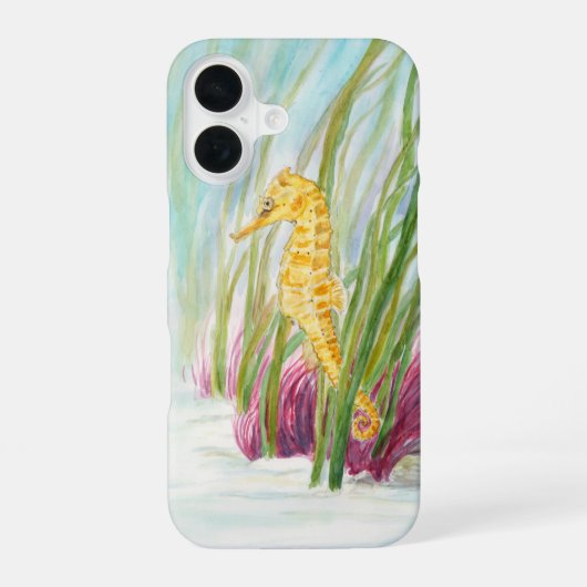 Seahorse phone case / cover iPhone 16 hoesje (Achterkant)