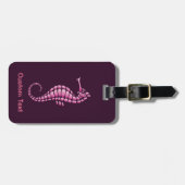 Seahorse Pink Bagagelabel (Voorkant horizontaal)