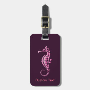 Seahorse Pink Bagagelabel