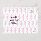 Seahorse Pink Briefkaart (Achterkant)