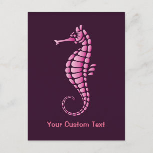 Seahorse Pink Briefkaart