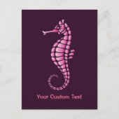 Seahorse Pink Briefkaart (Voorkant)