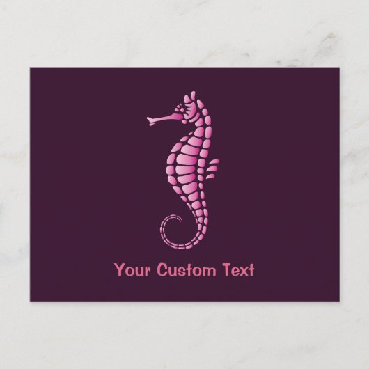 Seahorse Pink Briefkaart (Voorkant)