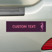 Seahorse Pink Bumpersticker (Op auto)