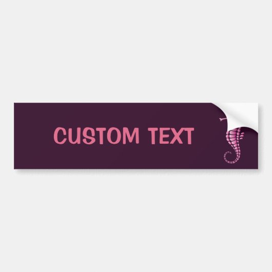 Seahorse Pink Bumpersticker (Voorkant)