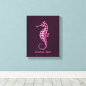 Seahorse Pink Canvas Afdruk (Insitu (Houten vloer))