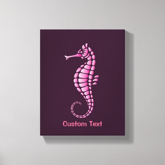 Seahorse Pink Canvas Afdruk (Voorkant)