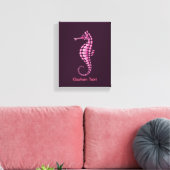 Seahorse Pink Canvas Afdruk (Insitu (Woonkamer))