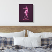 Seahorse Pink Canvas Afdruk (Insitu (Slaapkamer))