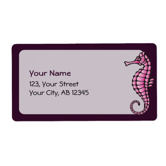 Seahorse Pink Etiket (Voorkant)