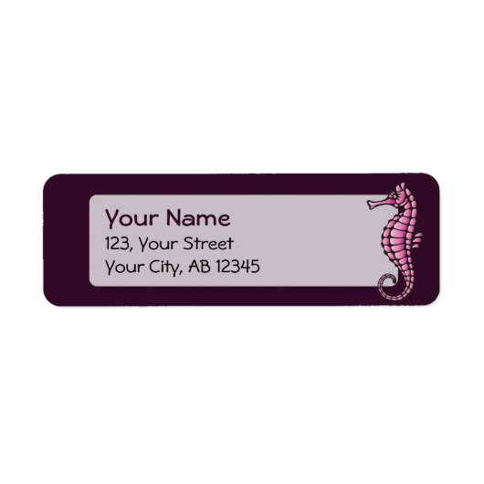 Seahorse Pink Etiket (Voorkant)