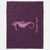 Seahorse Pink Fleece Deken (Voorkant)