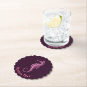 Seahorse Pink Kartonnen Onderzetters (Insitu)