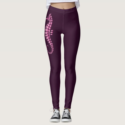 Seahorse Pink Leggings (Voorkant)