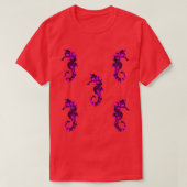 Seahorse Pink Marble Sticker Magnet Pack Cool Styl T-shirt (Design voorkant)