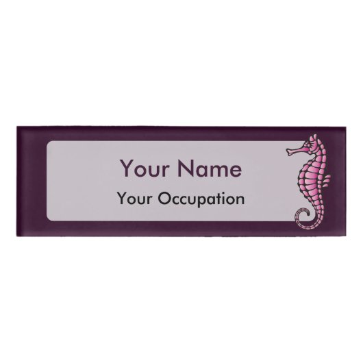 Seahorse Pink Naambadge (Voorkant)