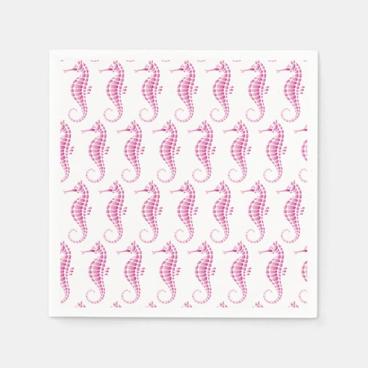 Seahorse Pink Servet (Voorkant)