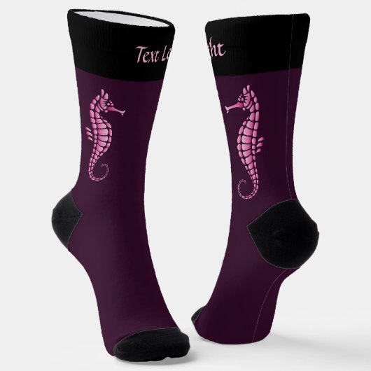 Seahorse Pink Socks Sokken (Gebogen)