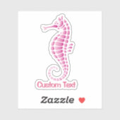 Seahorse Pink Sticker (Vel)