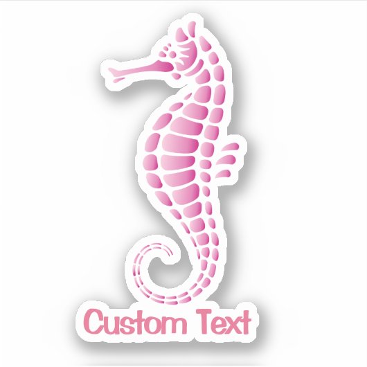 Seahorse Pink Sticker (Voorkant)