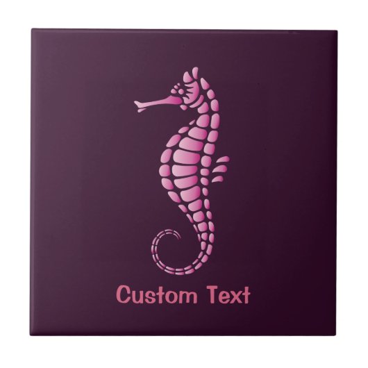 Seahorse Pink Tegeltje (Voorkant)