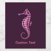 Seahorse Pink Wijn Etiket (Enkel label)