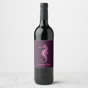 Seahorse Pink Wijn Etiket