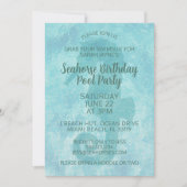 Seahorse Pool Party Uitnodiging voor verjaardag (Voorkant)