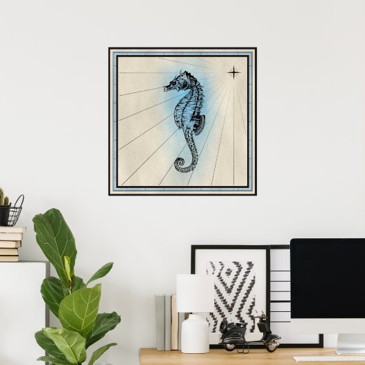 Seahorse Poster (Thuiskantoor)