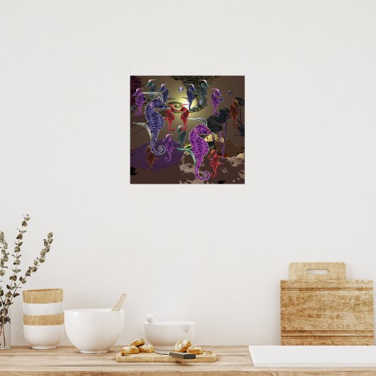 Seahorse Poster (Keuken)