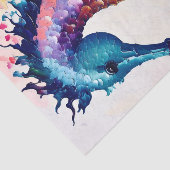 Seahorse Rainbow Floral Art Tissuepapier (Detail)