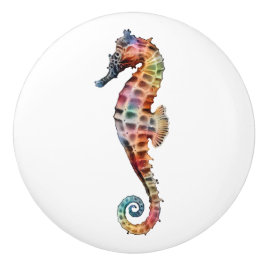 Seahorse Rainbow Keramische Knop