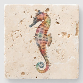 Seahorse Rainbow Stenen Onderzetter