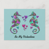 Seahorse Rainbow Valentijnse Briefkaarten (Voorkant)