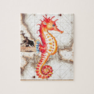 SEAHORSE RED MAP II LEGPUZZEL