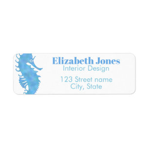 Seahorse return address etiket