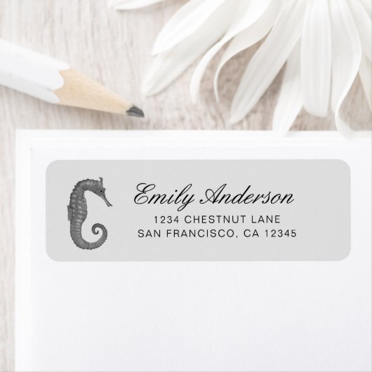 Seahorse Return Address Label (Insitu)