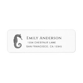 Seahorse Return Address Label