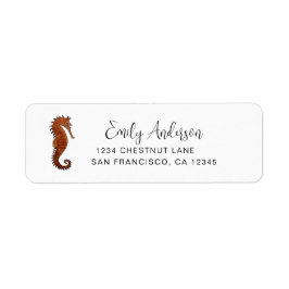 Seahorse Return Address Label