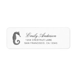 Seahorse Return Address Label