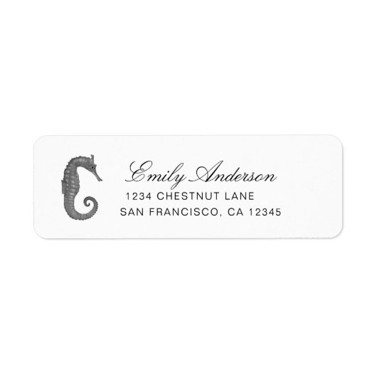 Seahorse Return Address Label (Voorkant)