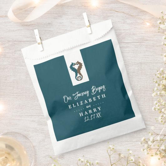 Seahorse Romance, Beach Wedding Bedankzakje (Geknipt)