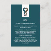 Seahorse Romance, Beach Wedding Detail Informatiekaartje (Voorkant)