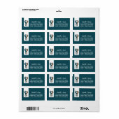 Seahorse Romance, Beach Wedding Etiket (Full Sheet)