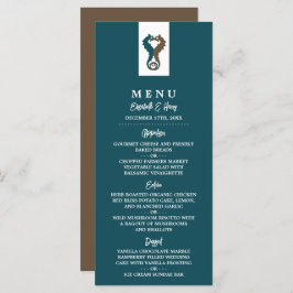 Seahorse Romance, Beach Wedding Menu