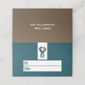 Seahorse Romance, Beach Wedding Plaatskaartje (Buitenkant ongevouwen)